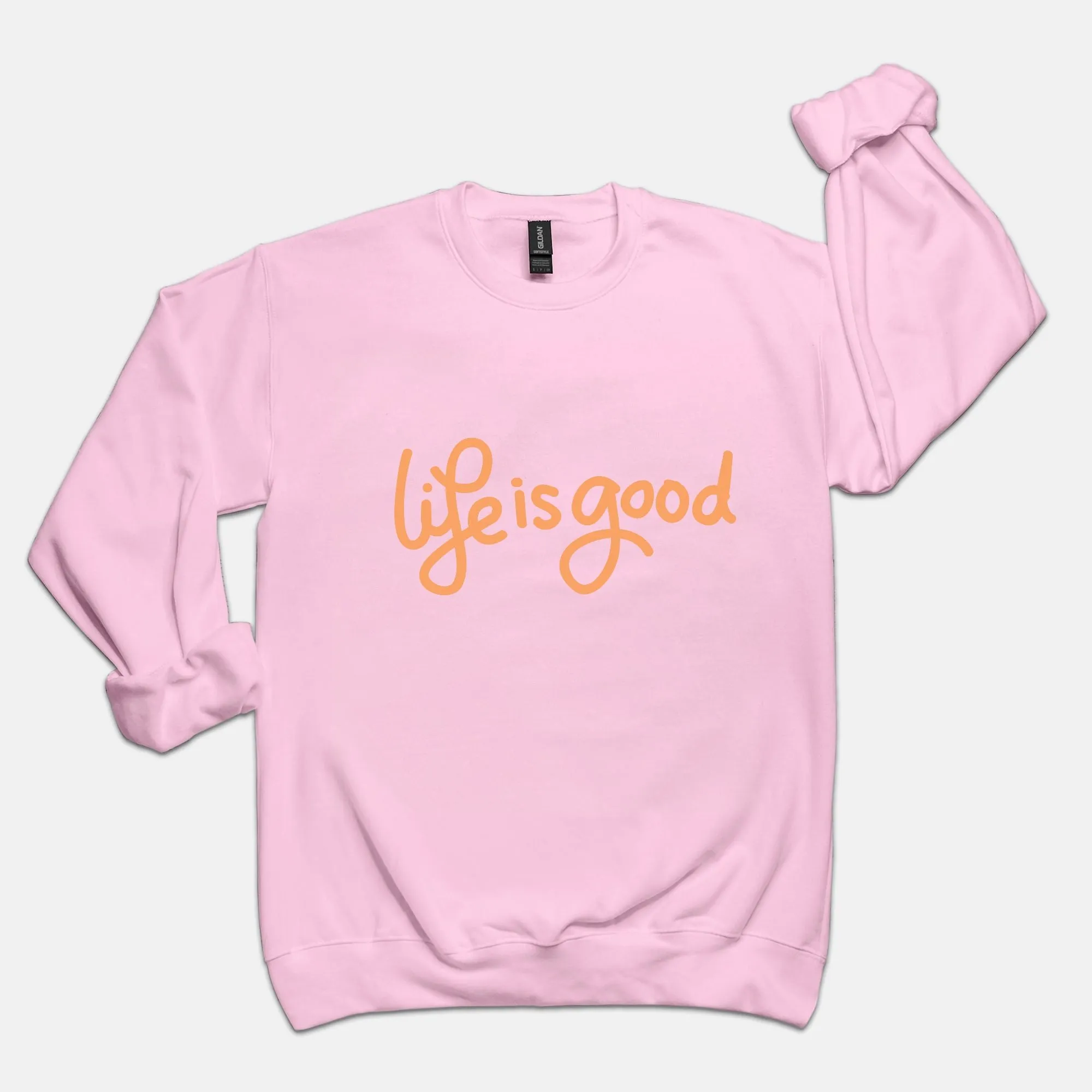Life is Good Unisex Crew Neck Sweatshirt Gildan 18000