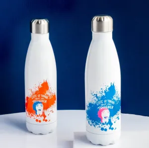 Life Is Tough But I'm Tougher Afro Water Bottle