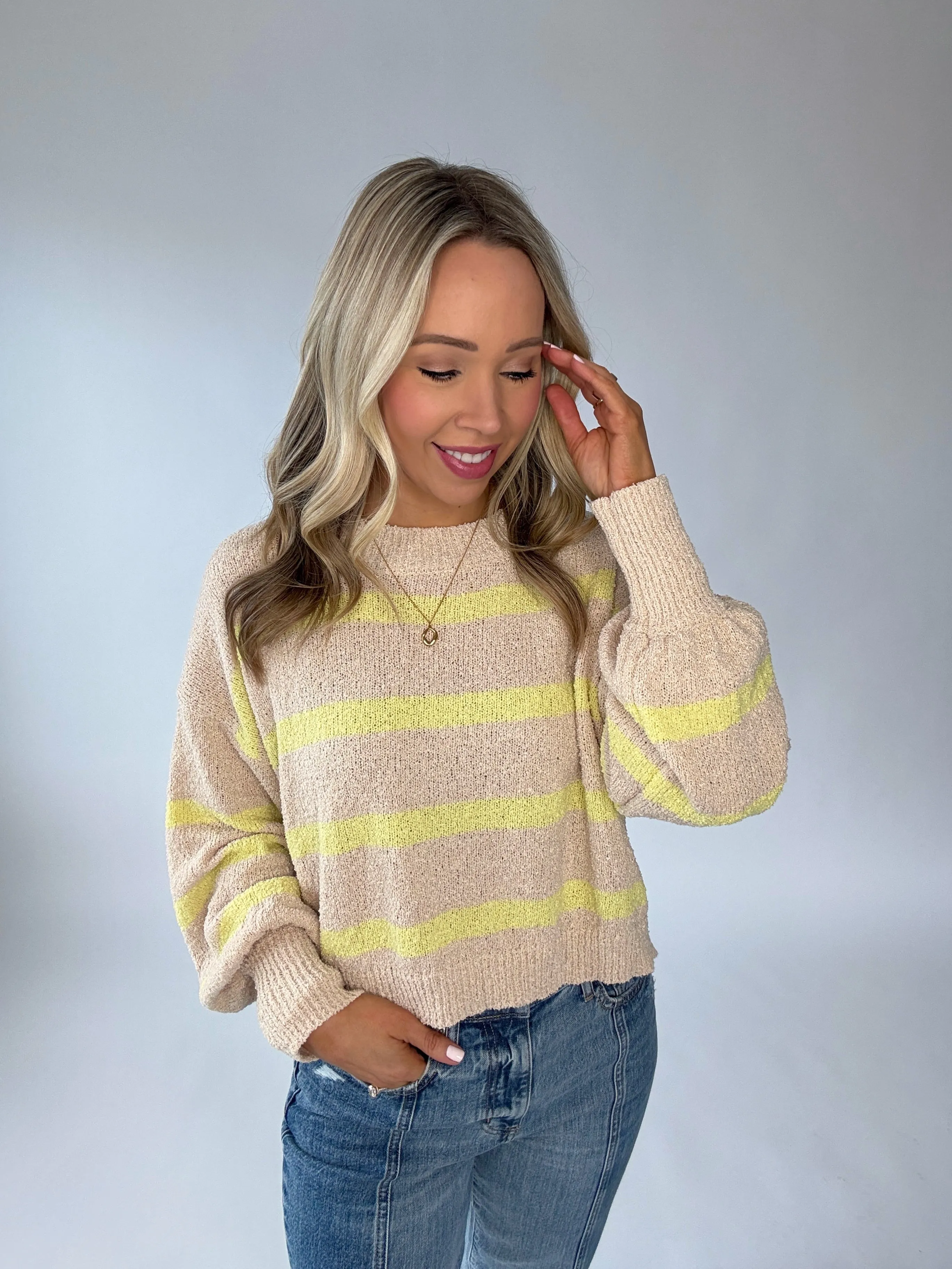 Lime Light Striped Knit