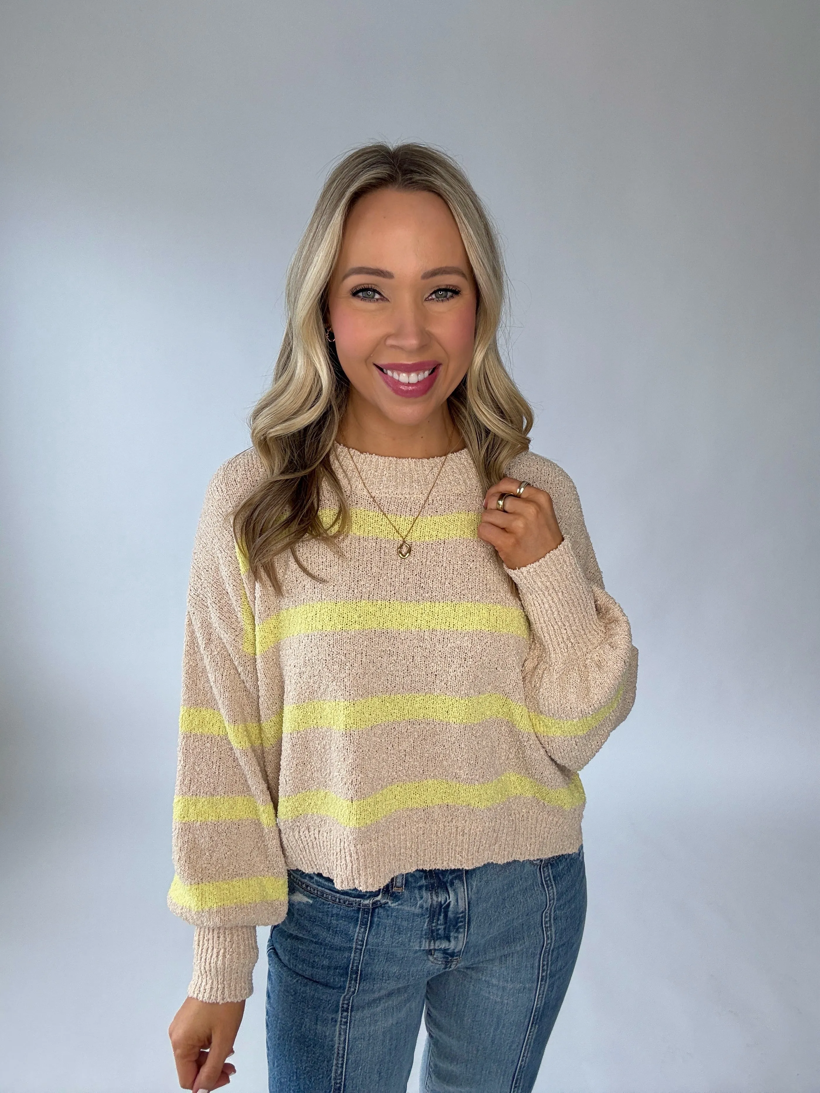 Lime Light Striped Knit