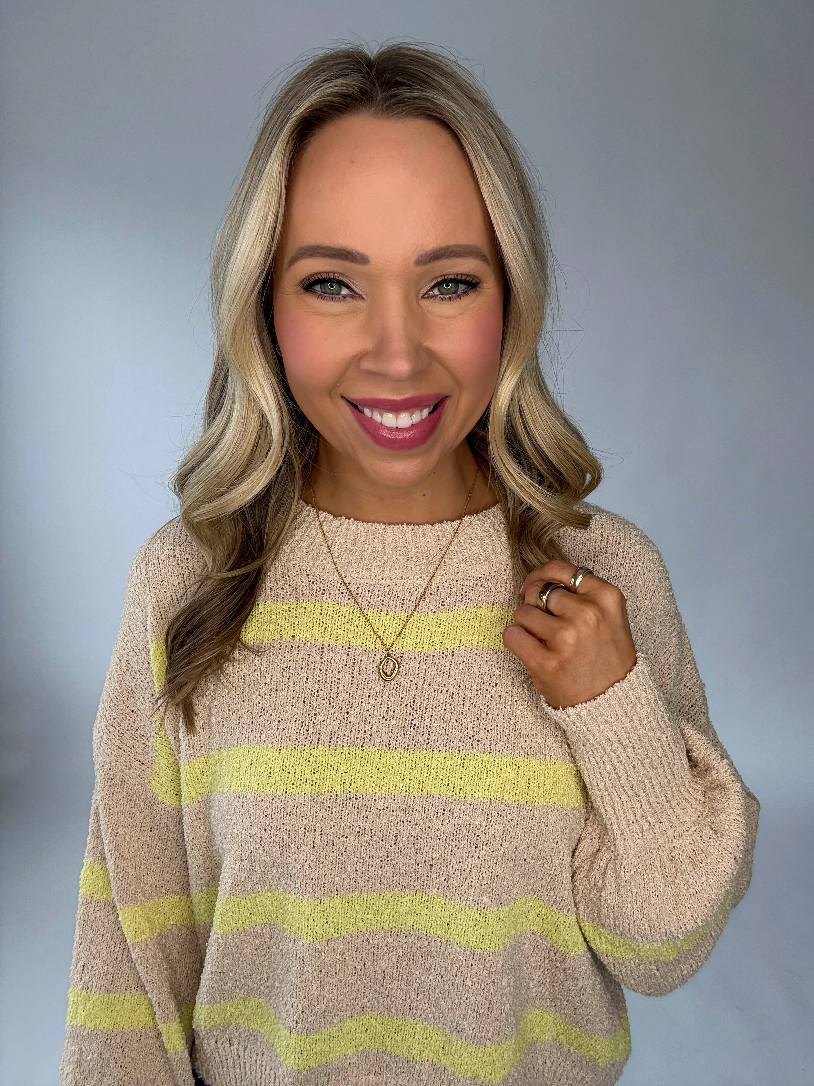 Lime Light Striped Knit