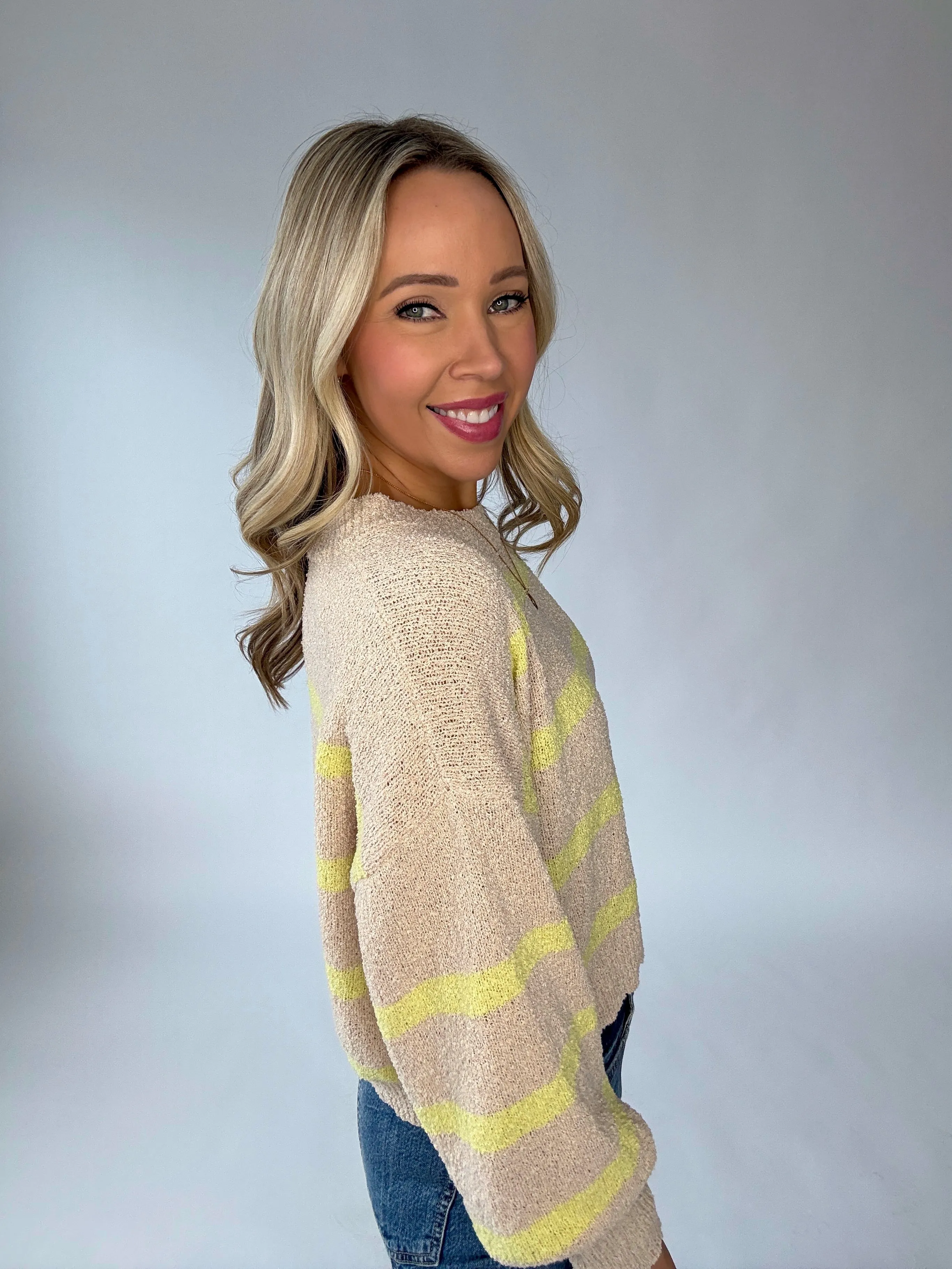 Lime Light Striped Knit