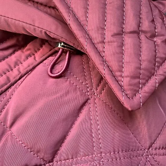 Liverpool Quilted Jacket in Ruby Port Womens S Medium Weight Water Resistant NWT