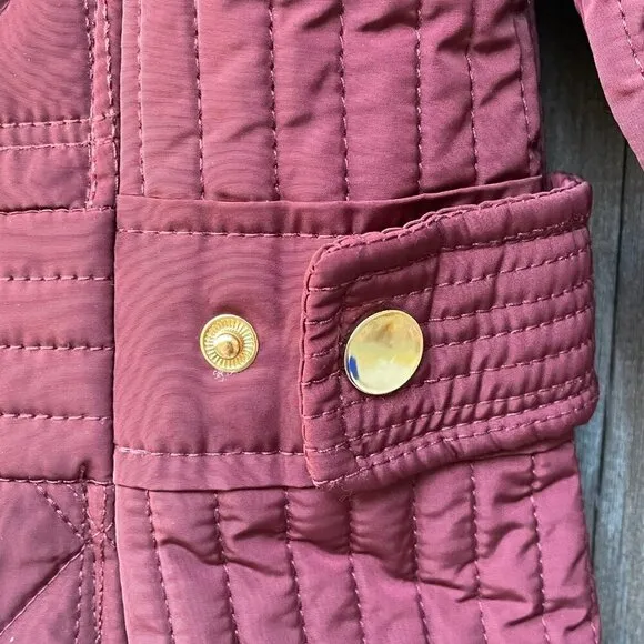 Liverpool Quilted Jacket in Ruby Port Womens S Medium Weight Water Resistant NWT