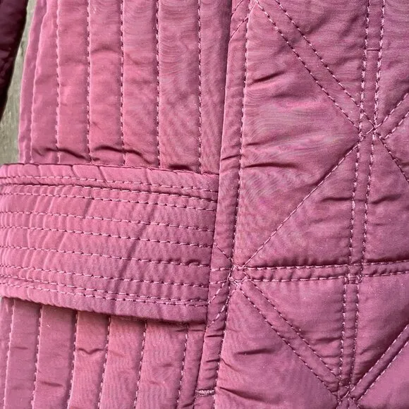 Liverpool Quilted Jacket in Ruby Port Womens S Medium Weight Water Resistant NWT