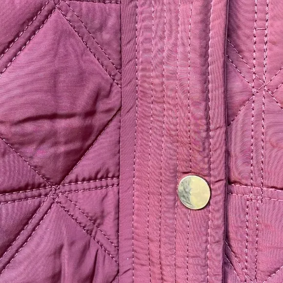 Liverpool Quilted Jacket in Ruby Port Womens S Medium Weight Water Resistant NWT
