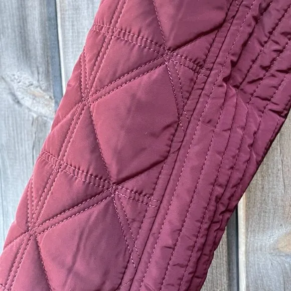 Liverpool Quilted Jacket in Ruby Port Womens S Medium Weight Water Resistant NWT