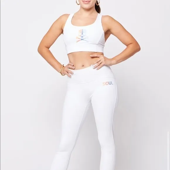 Lululemon x Soulcycle power through white bra NWT