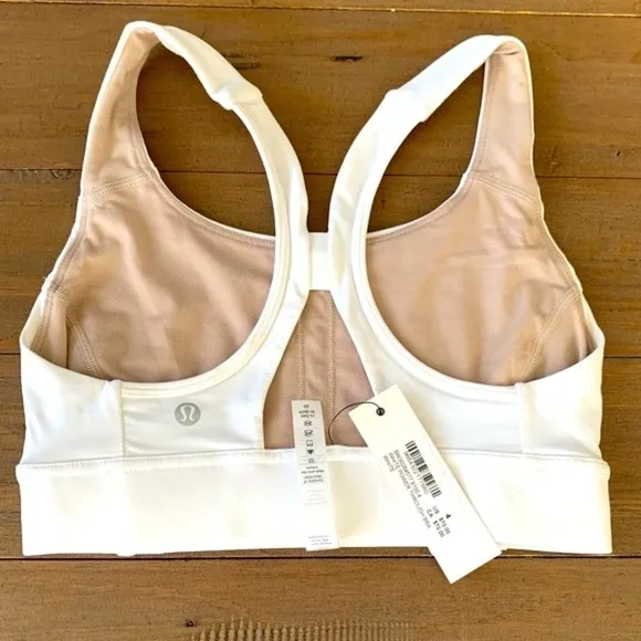 Lululemon x Soulcycle power through white bra NWT