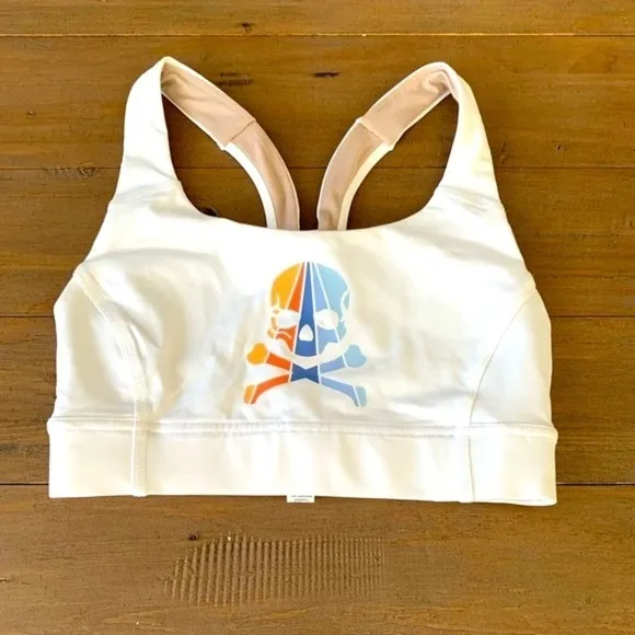 Lululemon x Soulcycle power through white bra NWT
