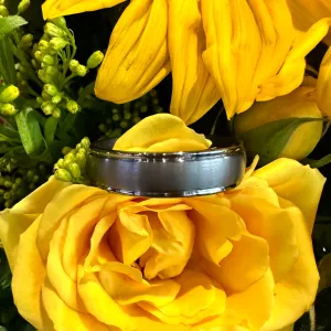 Malo Tantalum Satin and Polished Band Ring TANT-007-6