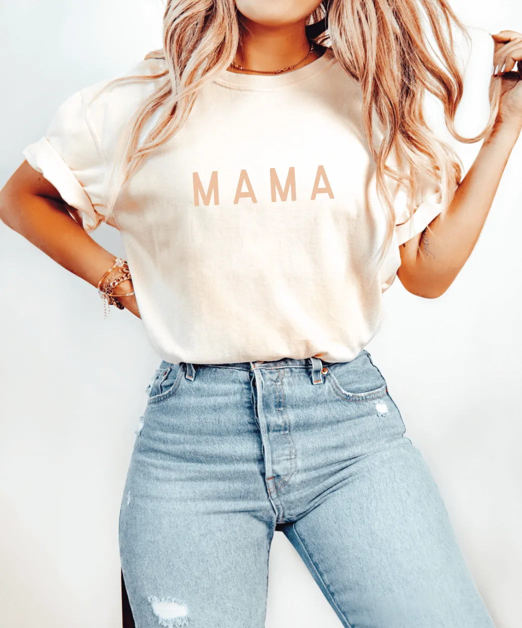 Mama Simplistic Neutral Tee