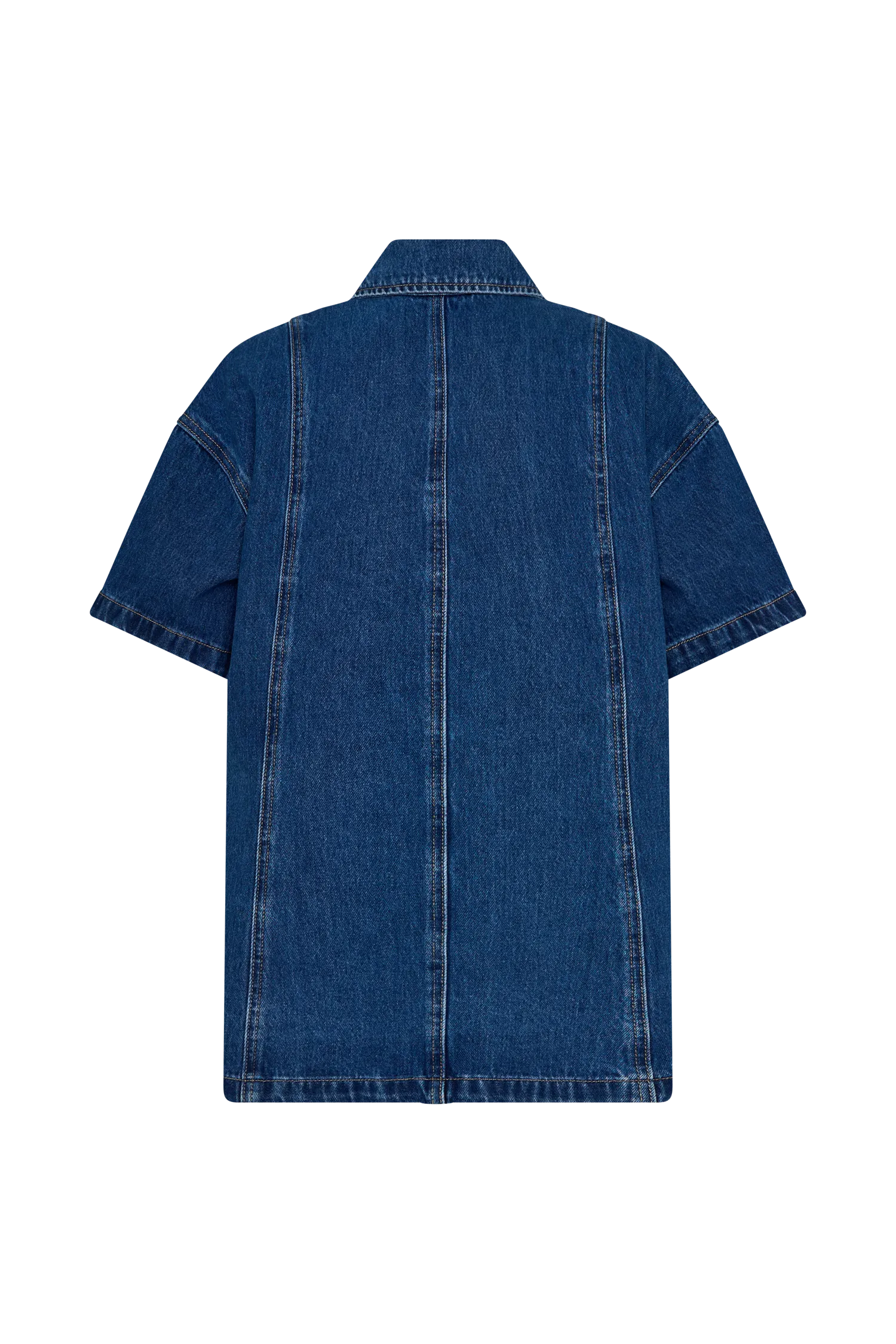 Maya Oversized Denim Shirt - Dark Blue