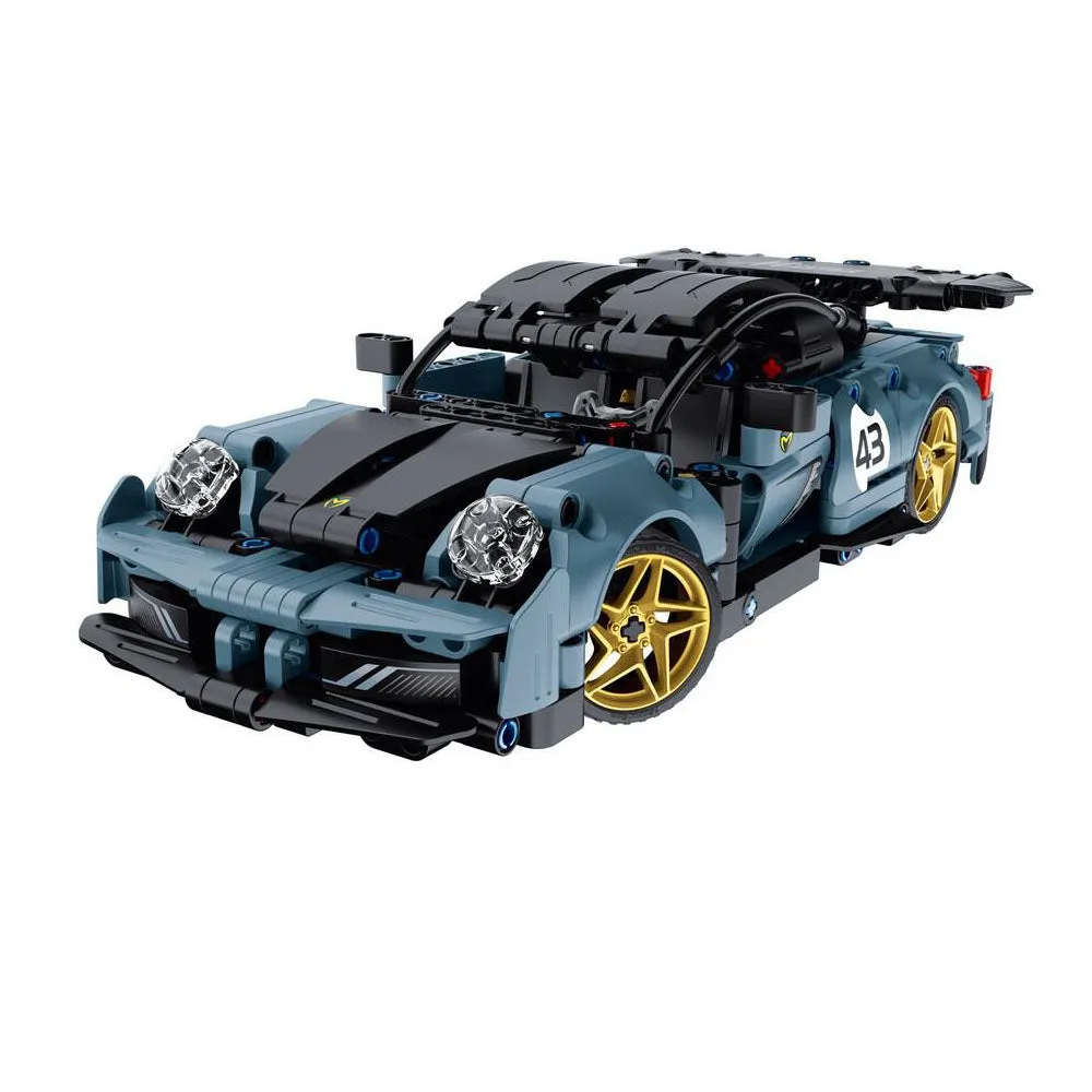 Mechanical Master 8043 RC Supercar Midnight Blue Stem Building Block Kit