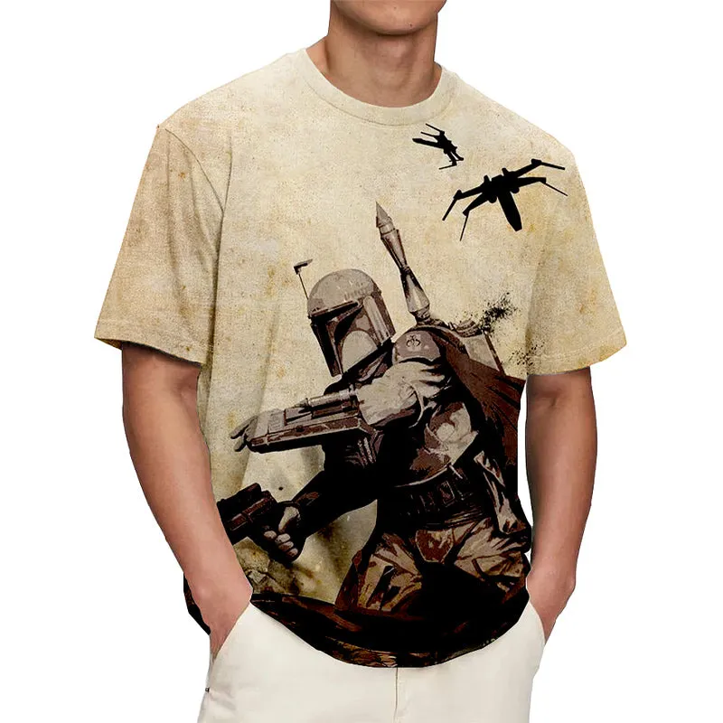 Men's casual revisit movie plot printed T-shirt