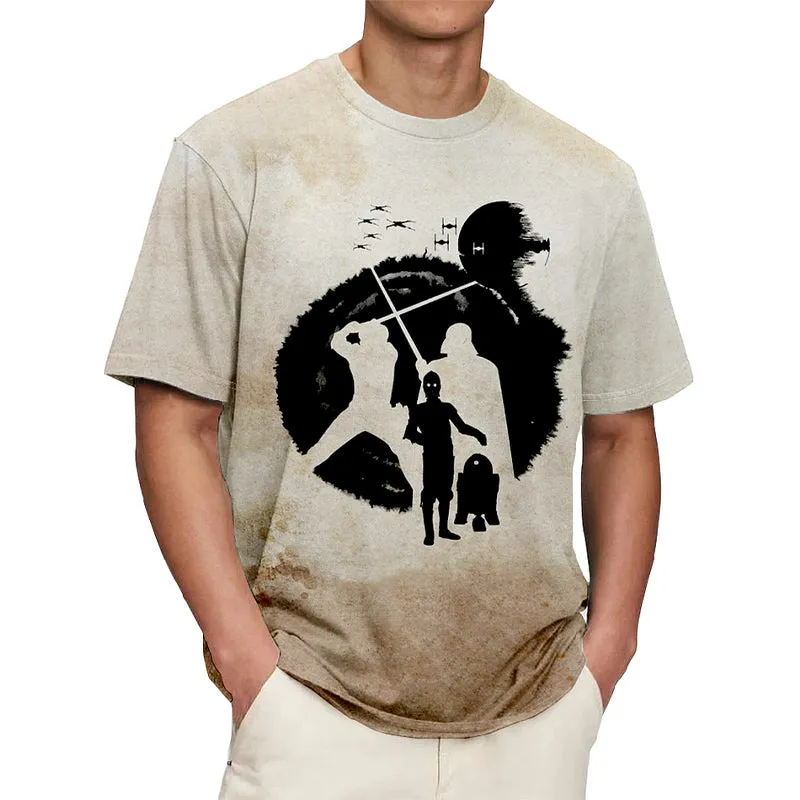 Men's casual revisit movie plot printed T-shirt