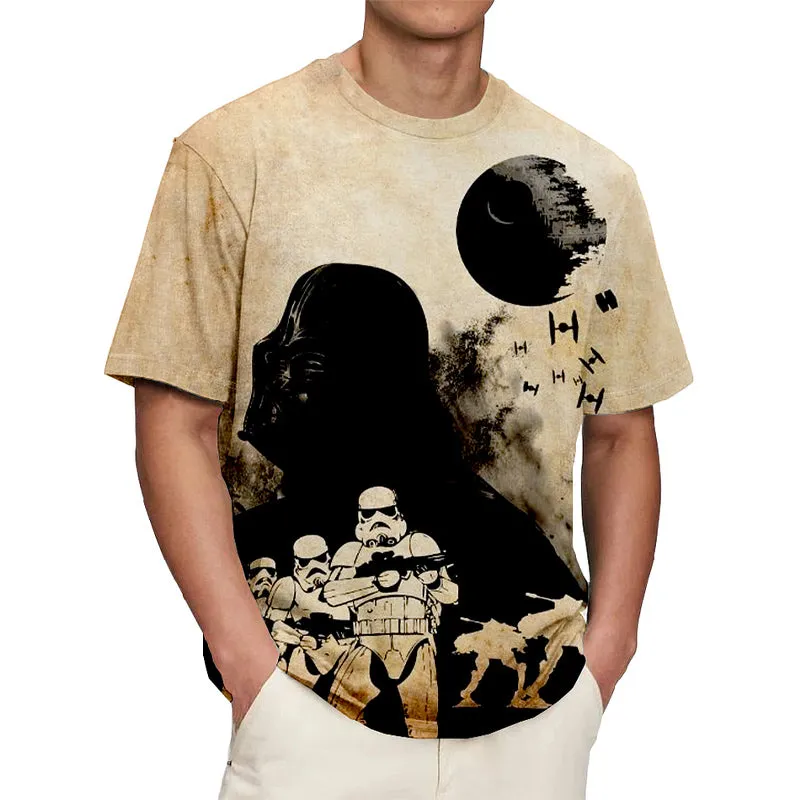 Men's casual revisit movie plot printed T-shirt
