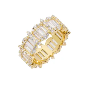 Mixed Stone Eternity Band