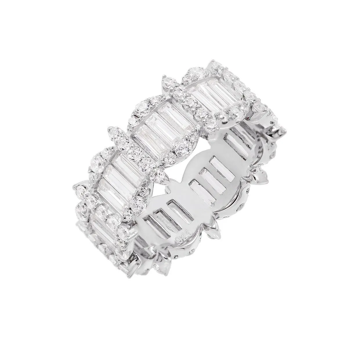 Mixed Stone Eternity Band