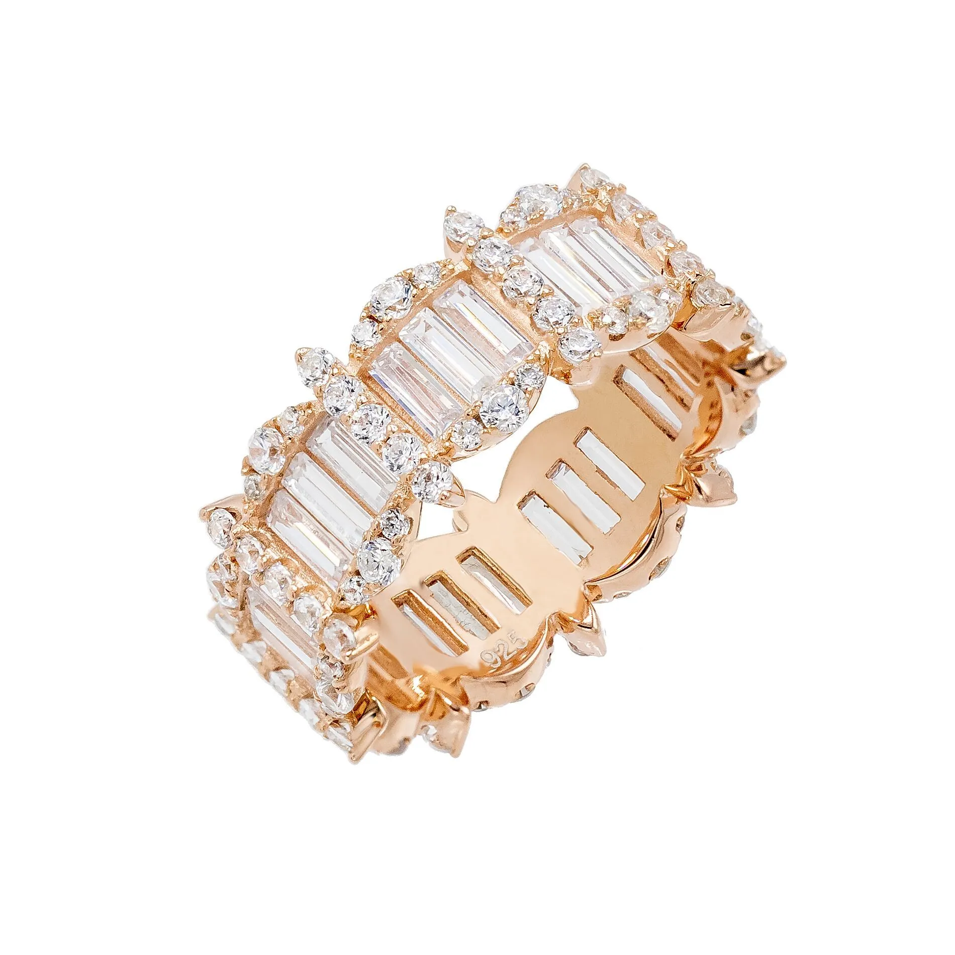 Mixed Stone Eternity Band