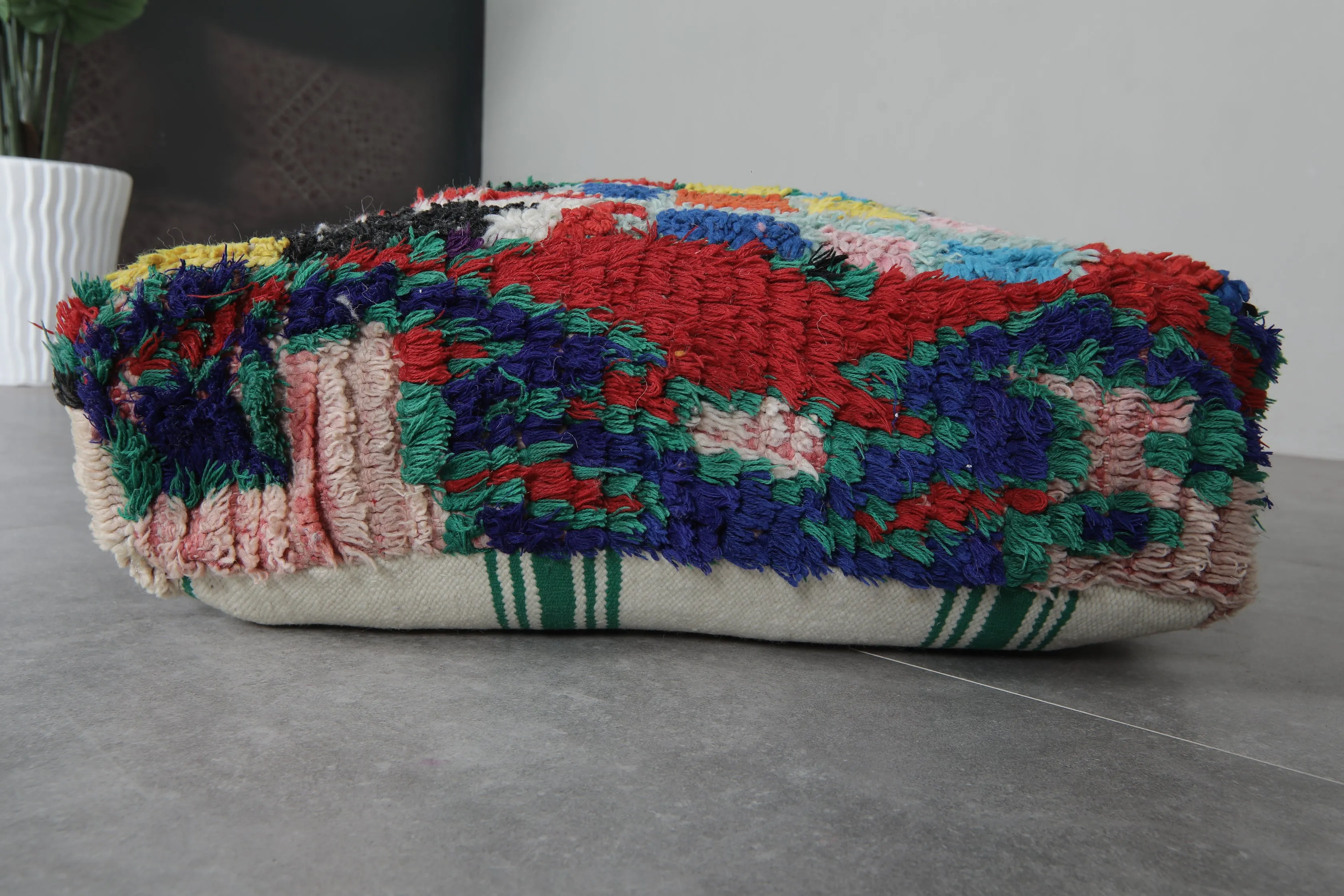 Moroccan berber vintage ottoman pouf
