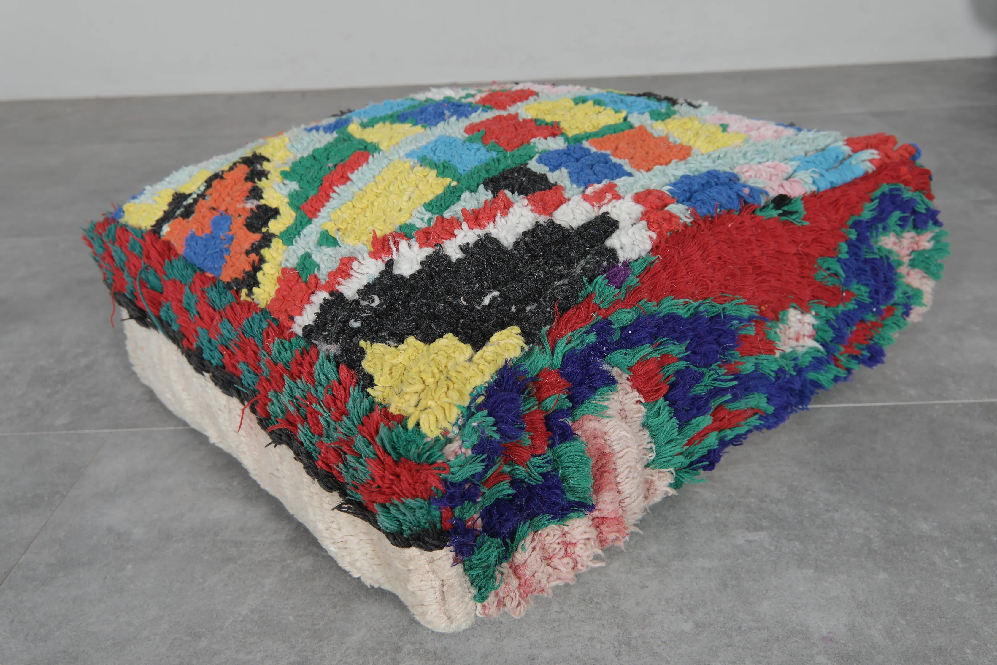 Moroccan berber vintage ottoman pouf