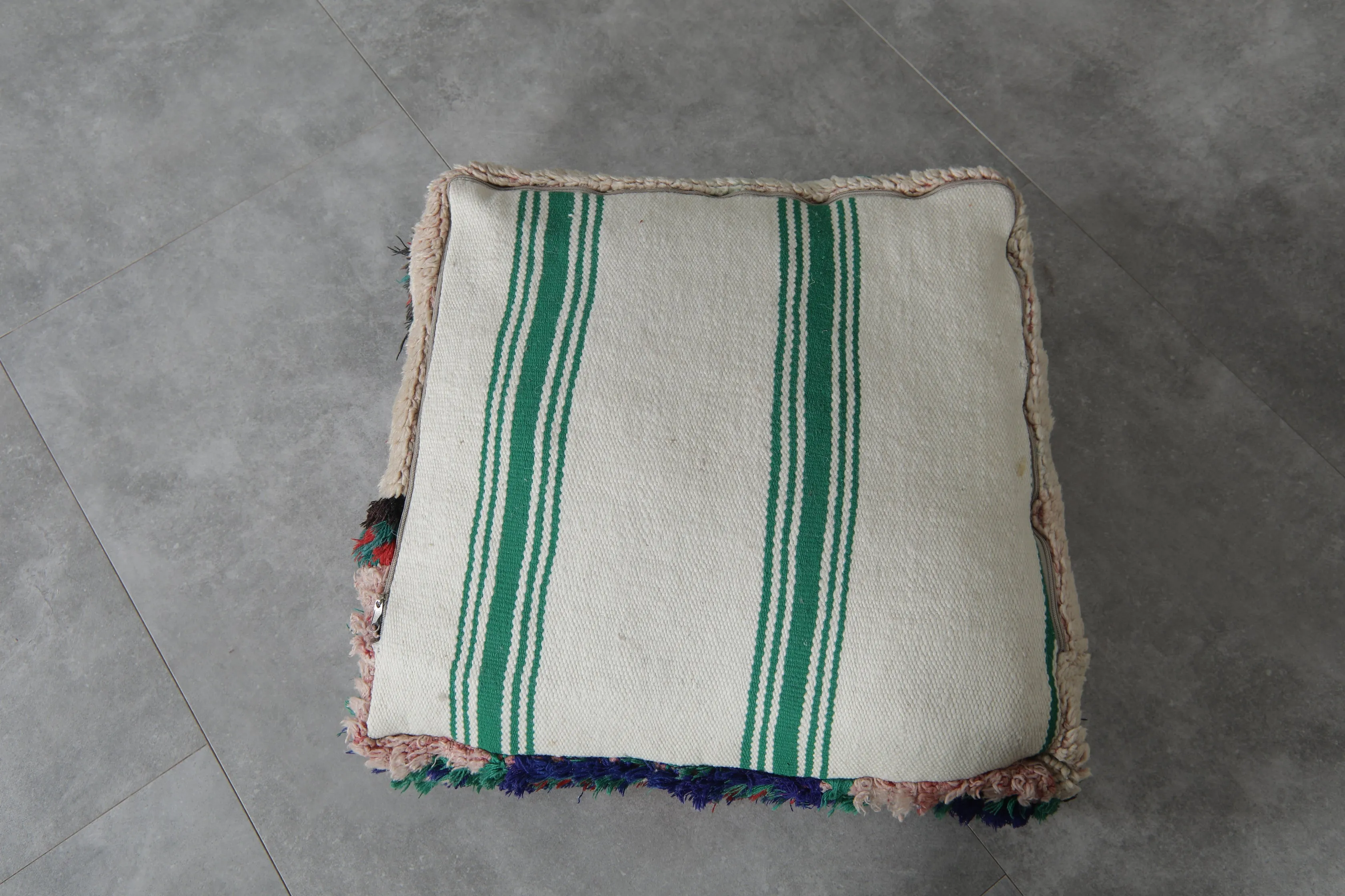 Moroccan berber vintage ottoman pouf