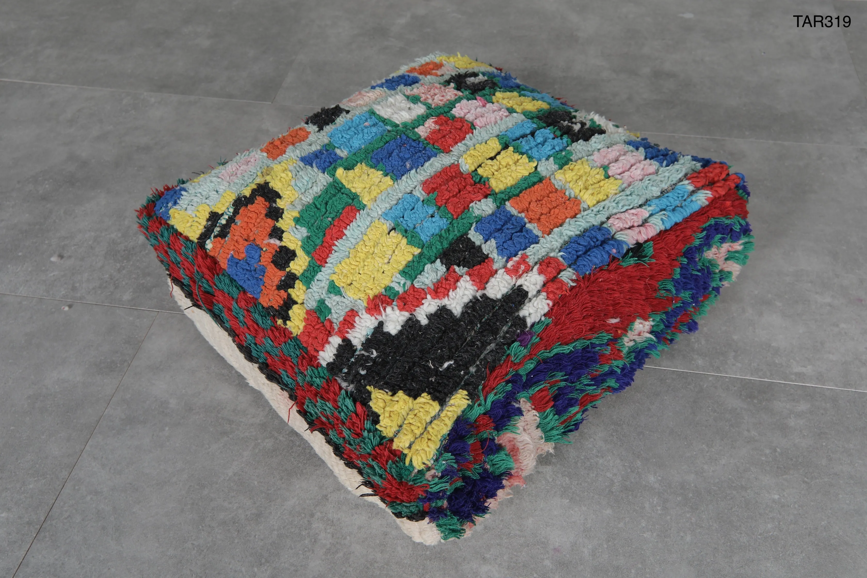 Moroccan berber vintage ottoman pouf