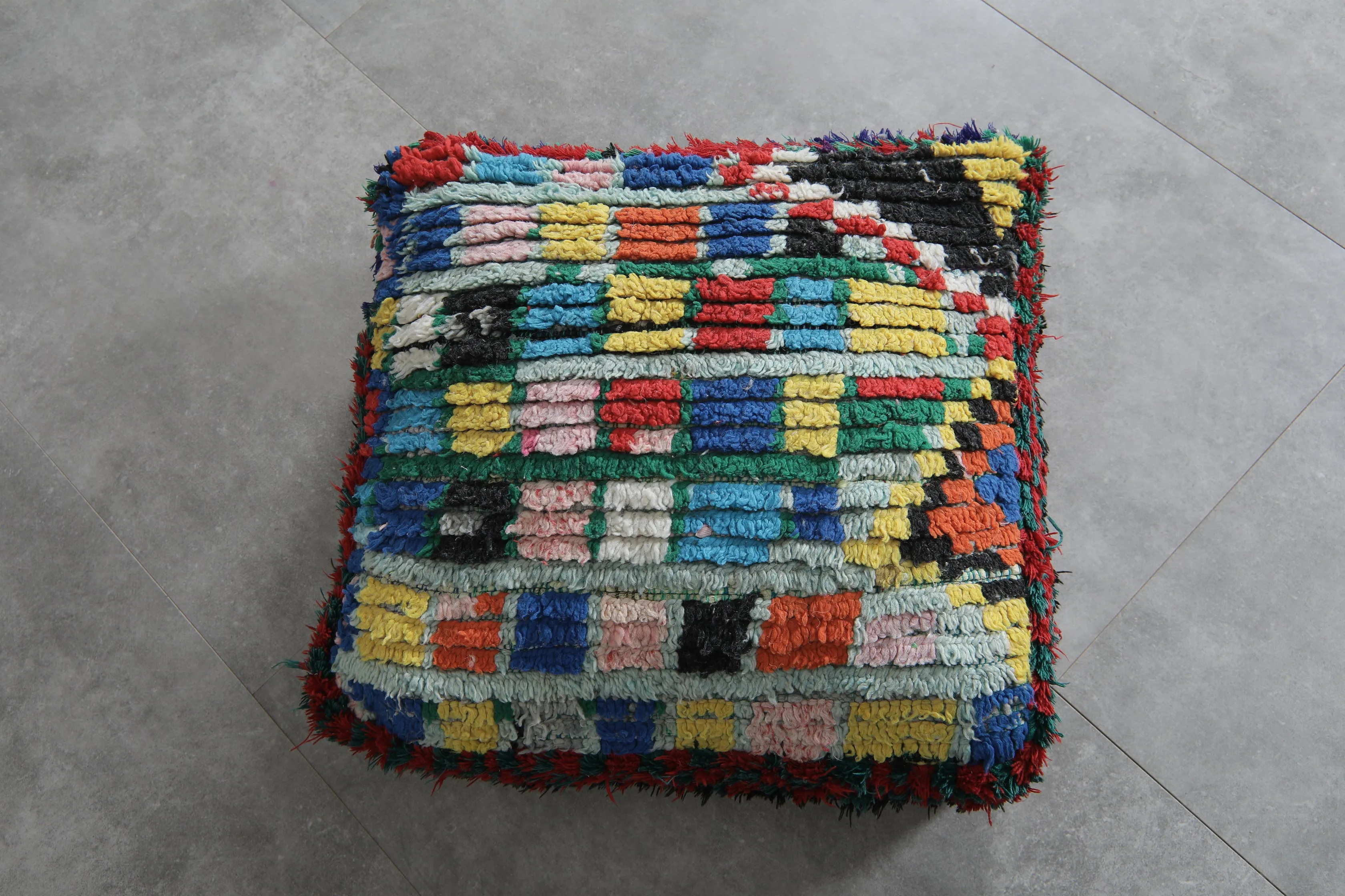 Moroccan berber vintage ottoman pouf