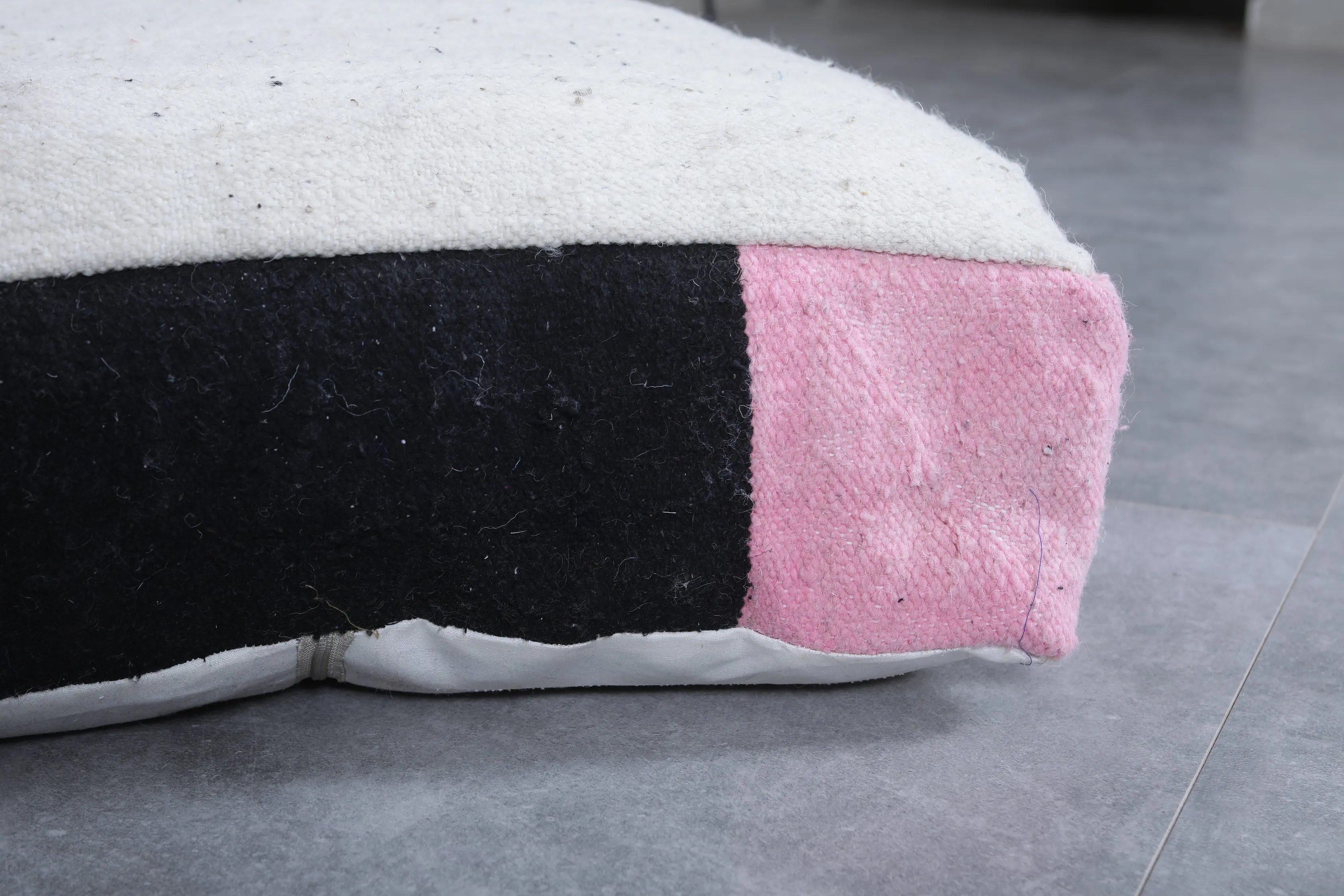 Moroccan handmade old ottoman pouf