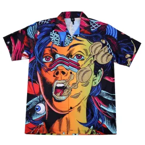 Multi Coloured Face encrypted Aloha Designed Shirt