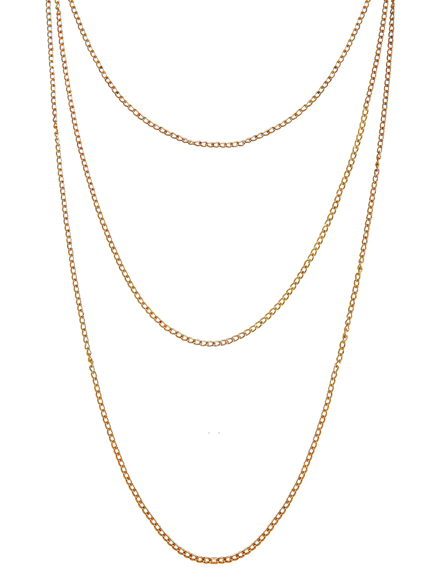 Multilayered Gold Plated Chains for Women