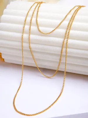 Multilayered Gold Plated Chains for Women