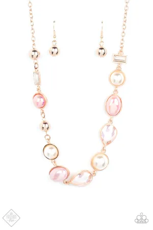 Nautical Nirvana Rose Gold Paparazzi Necklace