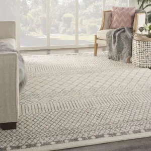 New Great Quality large Nourison Passion Ivory/Grey Rug 8' x 10', Made in Turkey! Retails $644 