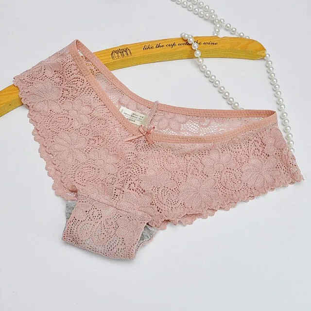New Sexy Lace Panties Women Fashion Cozy Lingerie Tempting Briefs High Quality Women's Underpant Low Waist Intimates Underwear