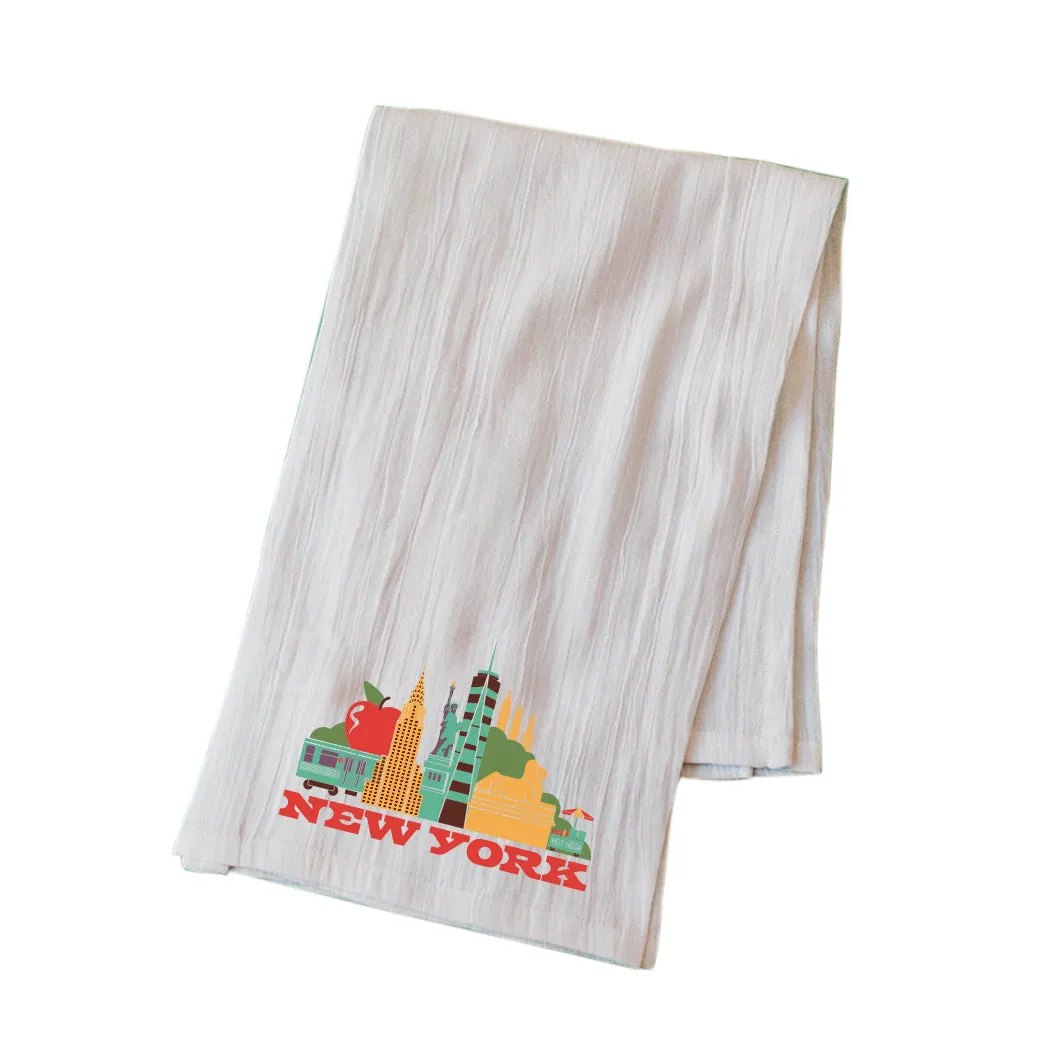 NEW YORK CITYSCAPE FLOUR SACK KITCHEN TOWEL