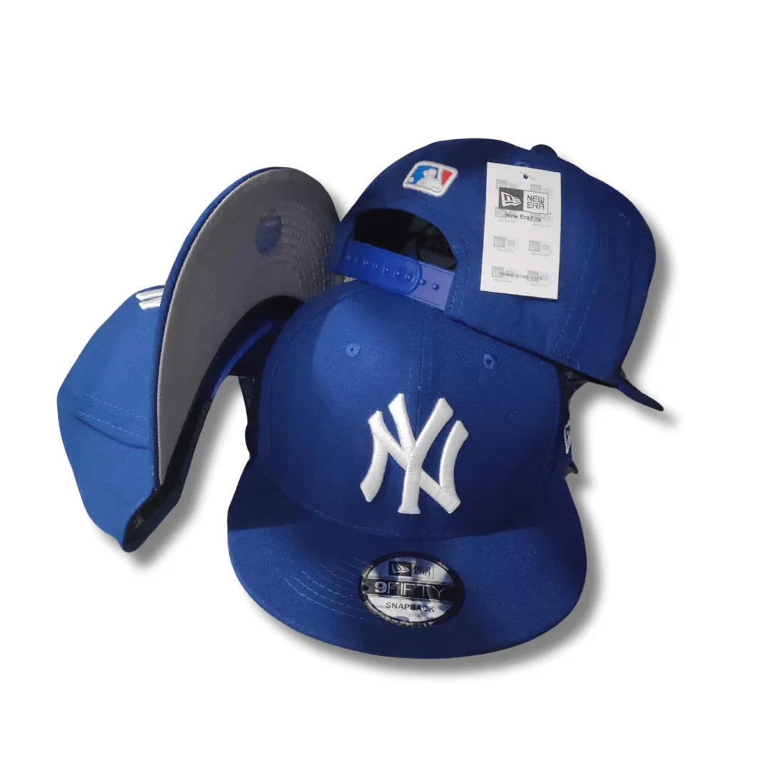 New York Yankees Royal Blue with White Embroidered Logo and MLB Patch - Snapback Cap