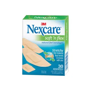 Nexcare Soft N Flex Bandages Assorted 30's pack