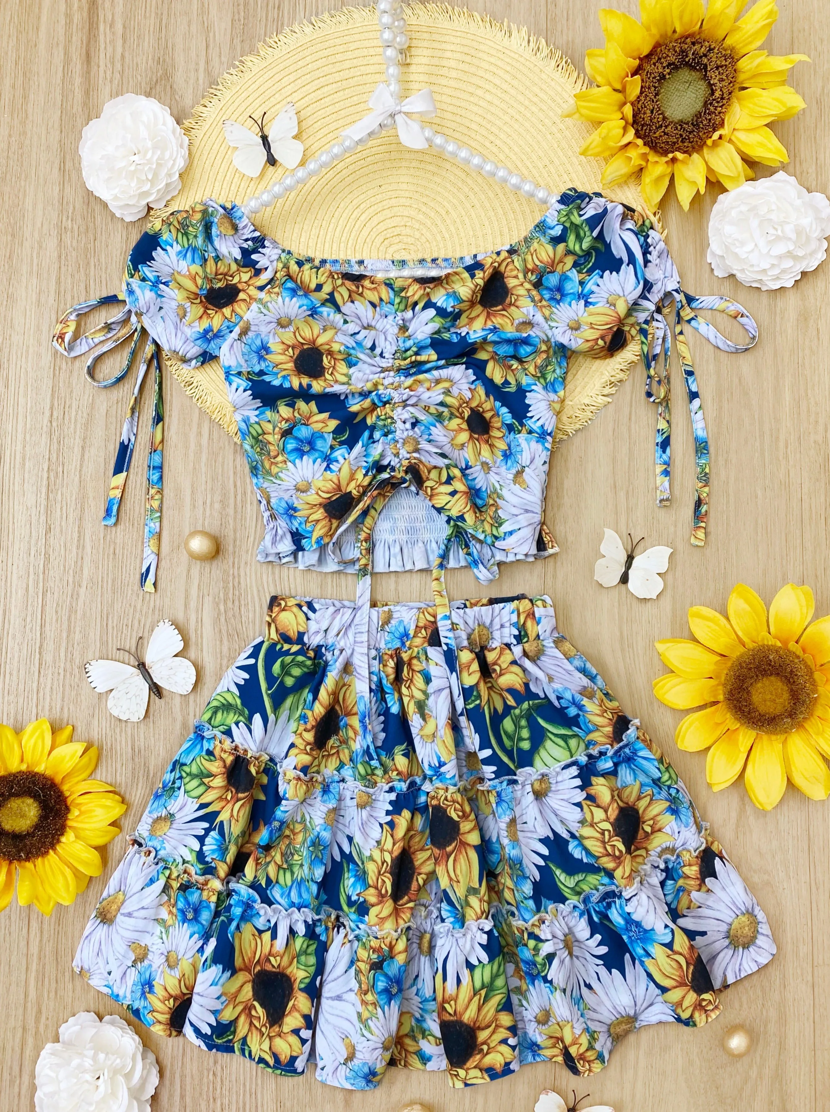 Oh Sweet Spring Sunflower Skirt Set