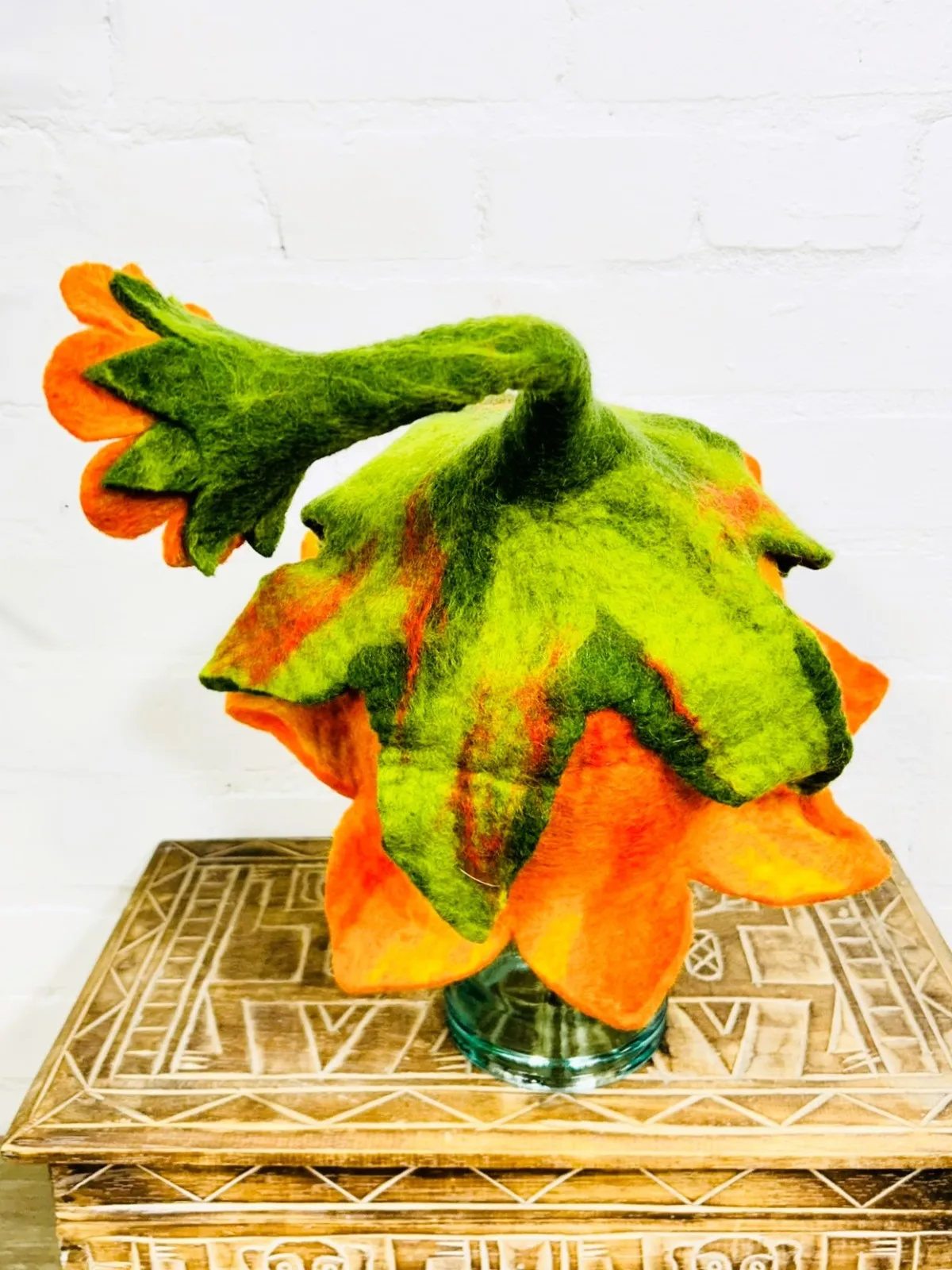 Orange Flower Hat