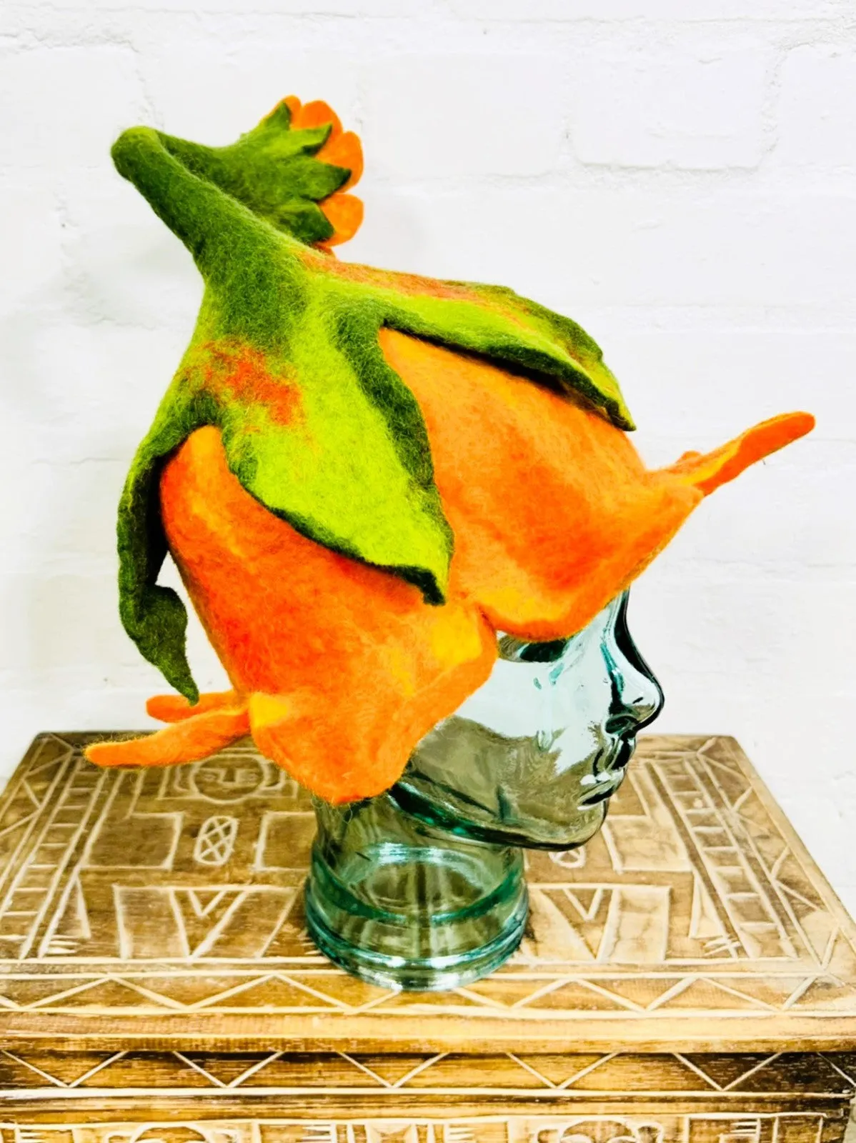 Orange Flower Hat