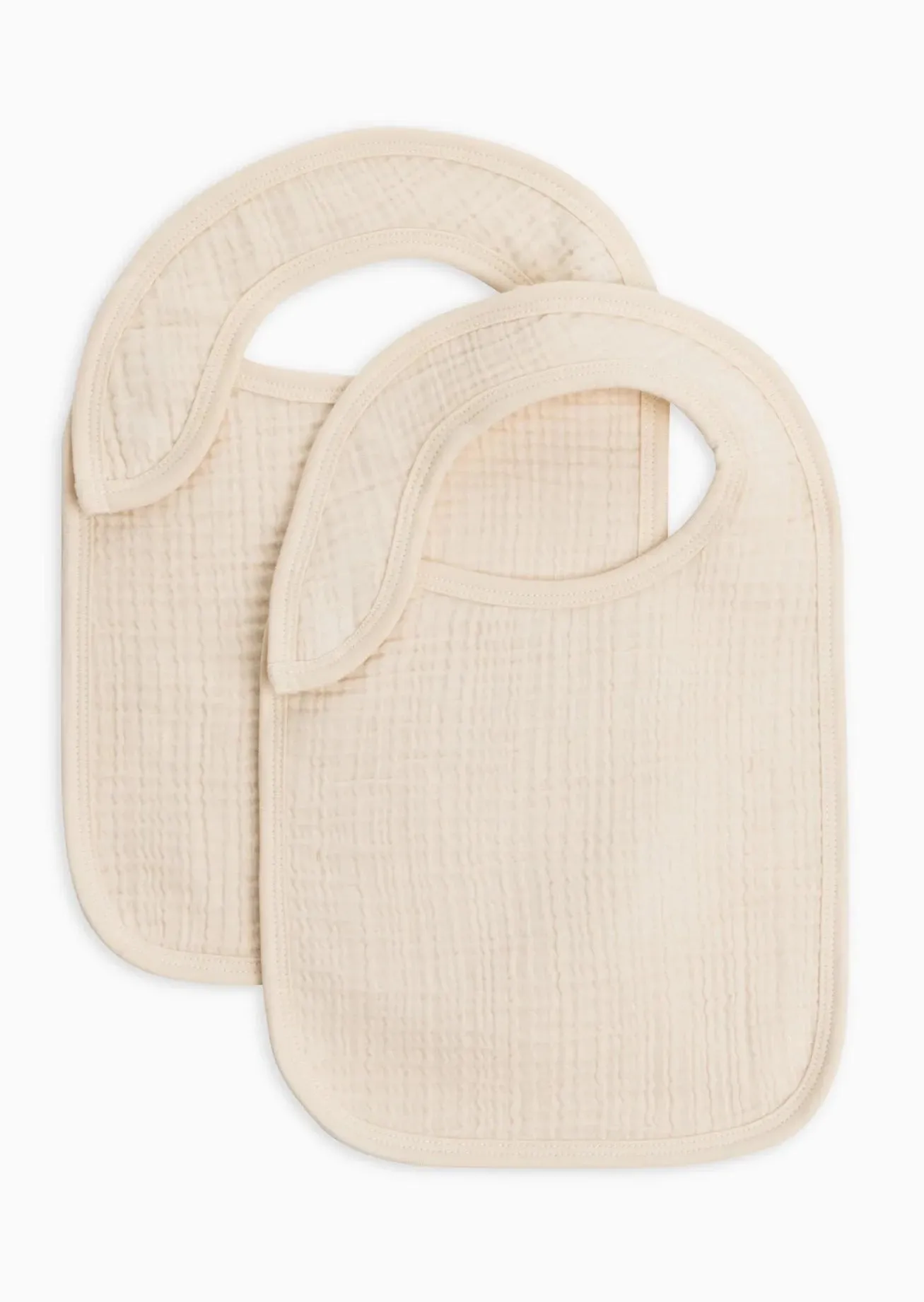 Organic Baby Muslin Classic Bib Set (2-Pack) - Natural