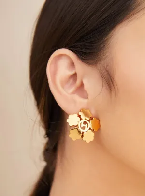Outhouse   I   Oh Poppi Mott Street Clump Studs Brass, Gold Accessories OHAW21SE401