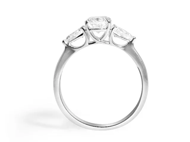 Oval Diamond Engagement Ring Totaling 1.45ct Center 1.00ct GIA Certified