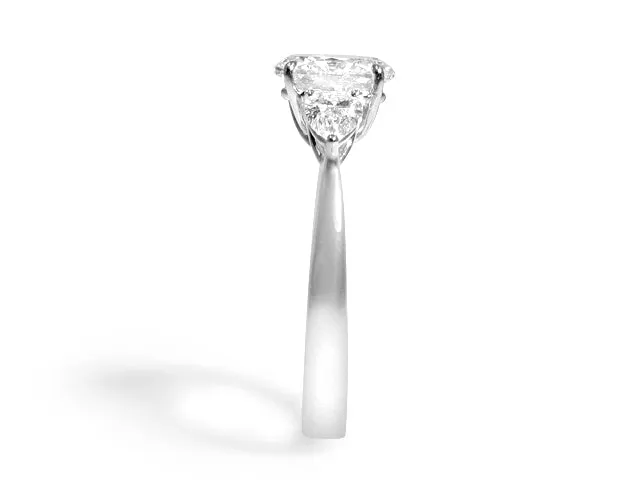Oval Diamond Engagement Ring Totaling 1.45ct Center 1.00ct GIA Certified