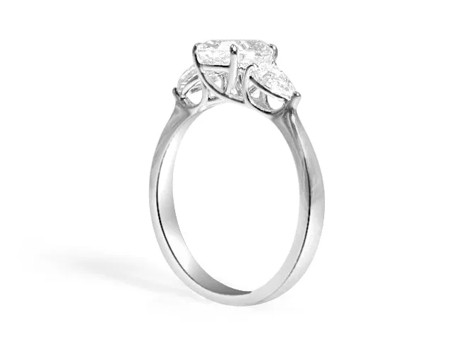 Oval Diamond Engagement Ring Totaling 1.45ct Center 1.00ct GIA Certified