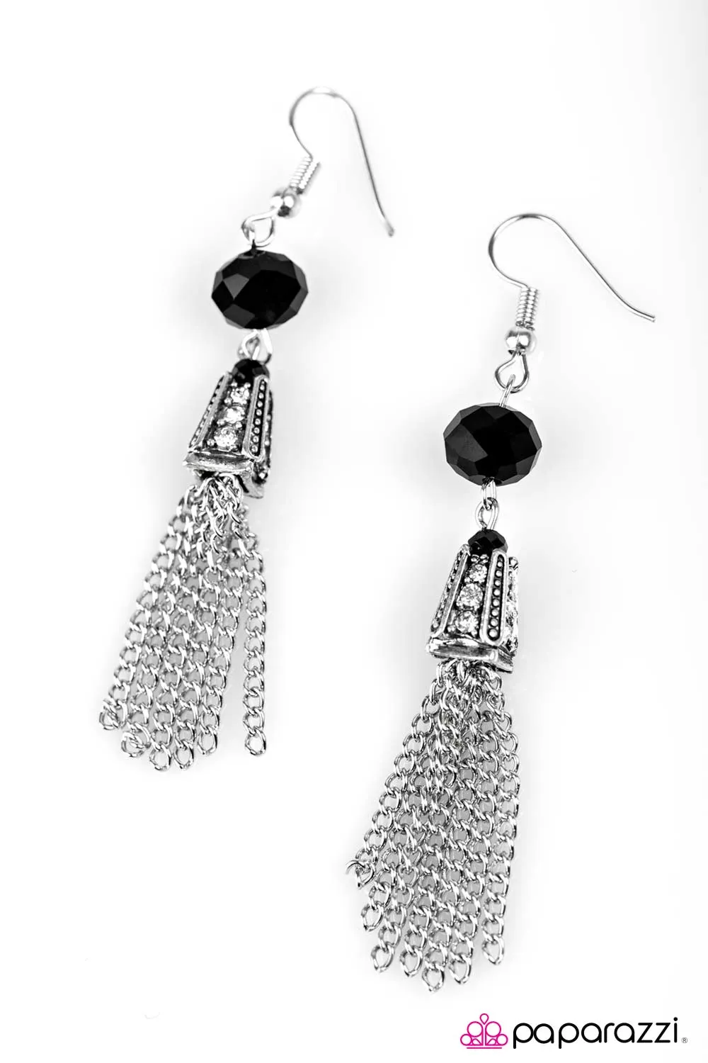 Paparazzi - Can I Borrow A Cup Of SHIMMER? Black Earrings