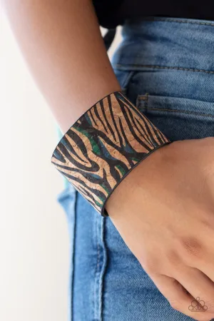 Paparazzi - Show Your True Stripes - Blue Bracelet