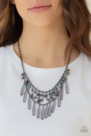 Paparazzi - Uptown Urban - Multi-color Oil Spill  - Necklace